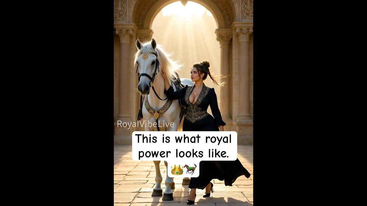 Royal Elegance Walk 👑 | White Horse | Pure Luxury Vibes