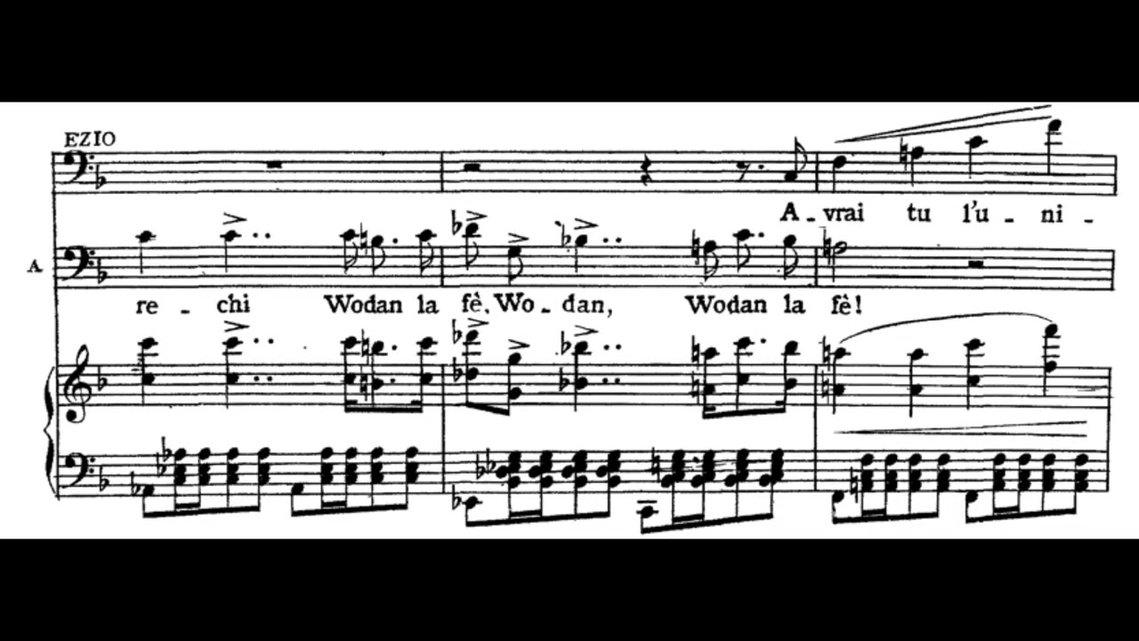 Tardo per gli anni, e tremulo (Attila - G. Verdi) Score Animation