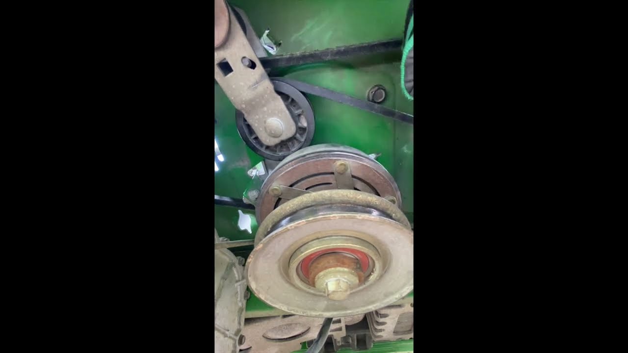 How to replace mower Drive belt / V-belt / Traction/ Transmission Belt | JD z355e | #how #my #diy