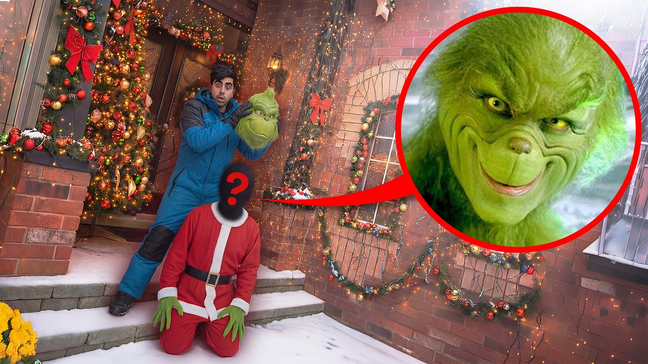 UNMASKING THE GRINCH WHO STOLE CHRISTMAS! (SHOCKING FACE REVEAL!)