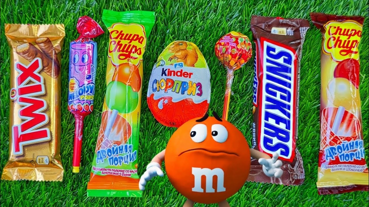 ASMR MOST POPULAR CANDY & Chocolate Unwrapping #10 🍬 Snickers, Kinder Surprise, Rainbow Lollipops