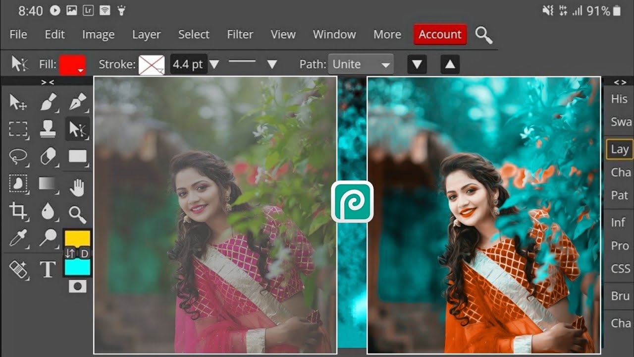 Photopea Mobile CB Editing 😳 photoshop on smartphone 📱