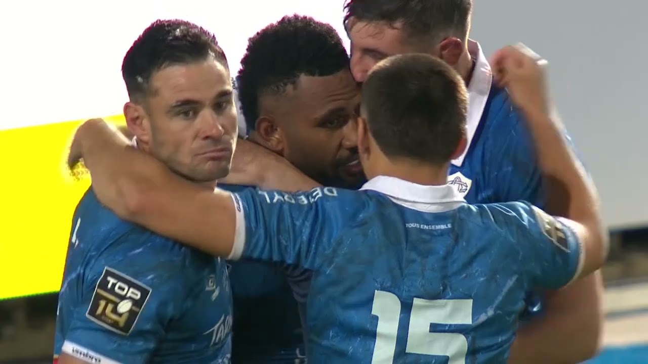 TOP 14 - Essai de Vilimoni BOTITU (CO) - Castres Olympique - ASM Clermont
