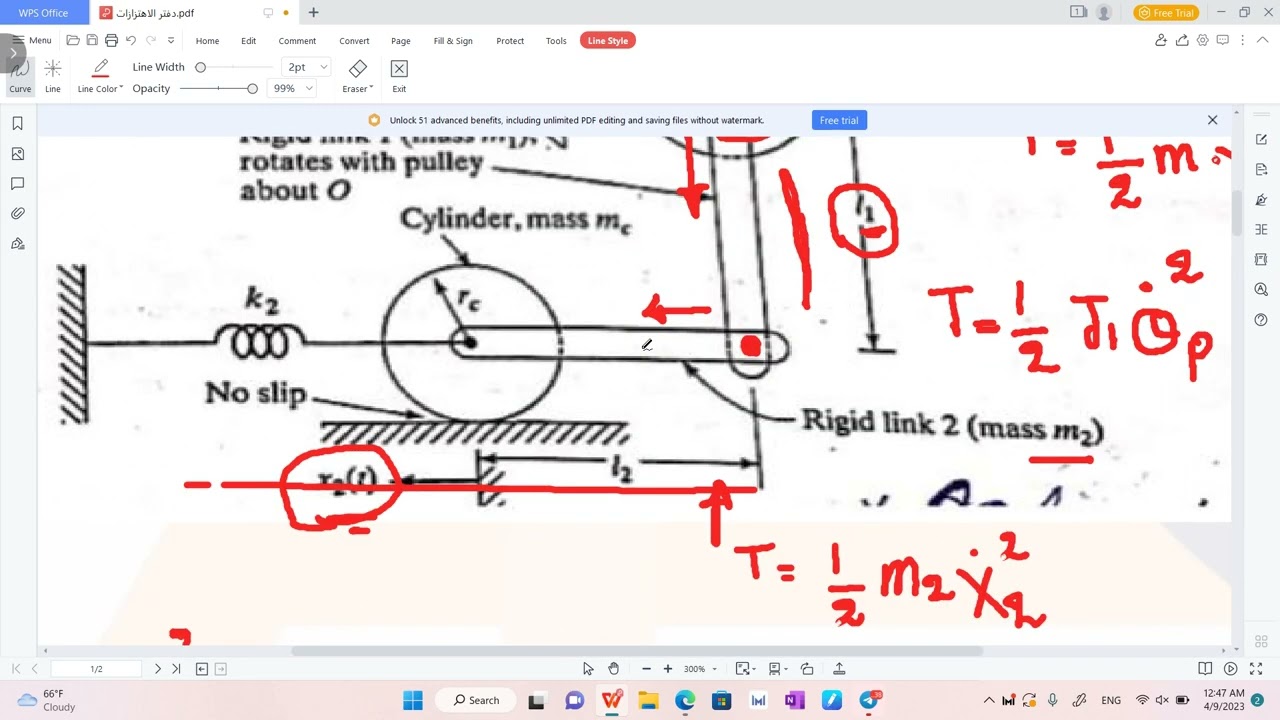 المحاضرة السادسة vibration جزء الثاني )(meq and keq and wn )