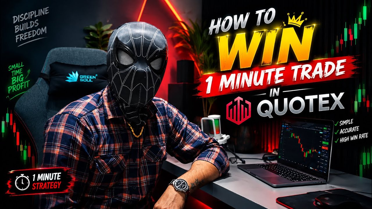 How to Win 1 Minute Trades in Quotex part 1🔥 Strategy Inside