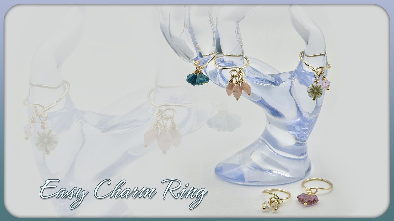 Easy Charm Ring Tutorial!🌸🪻💍
