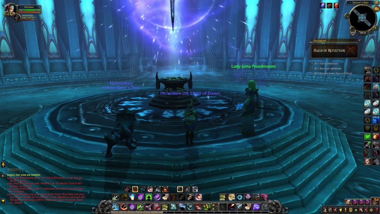 WoW Halls of Reflection Jaina vs Arthas - Alliance POV Wrath of the Lich King