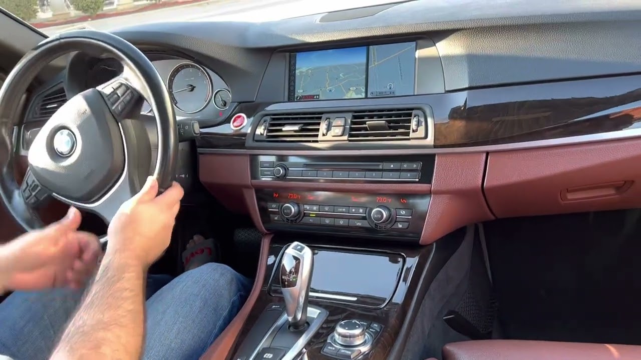BMW 550i V8 low speed sharp turns test