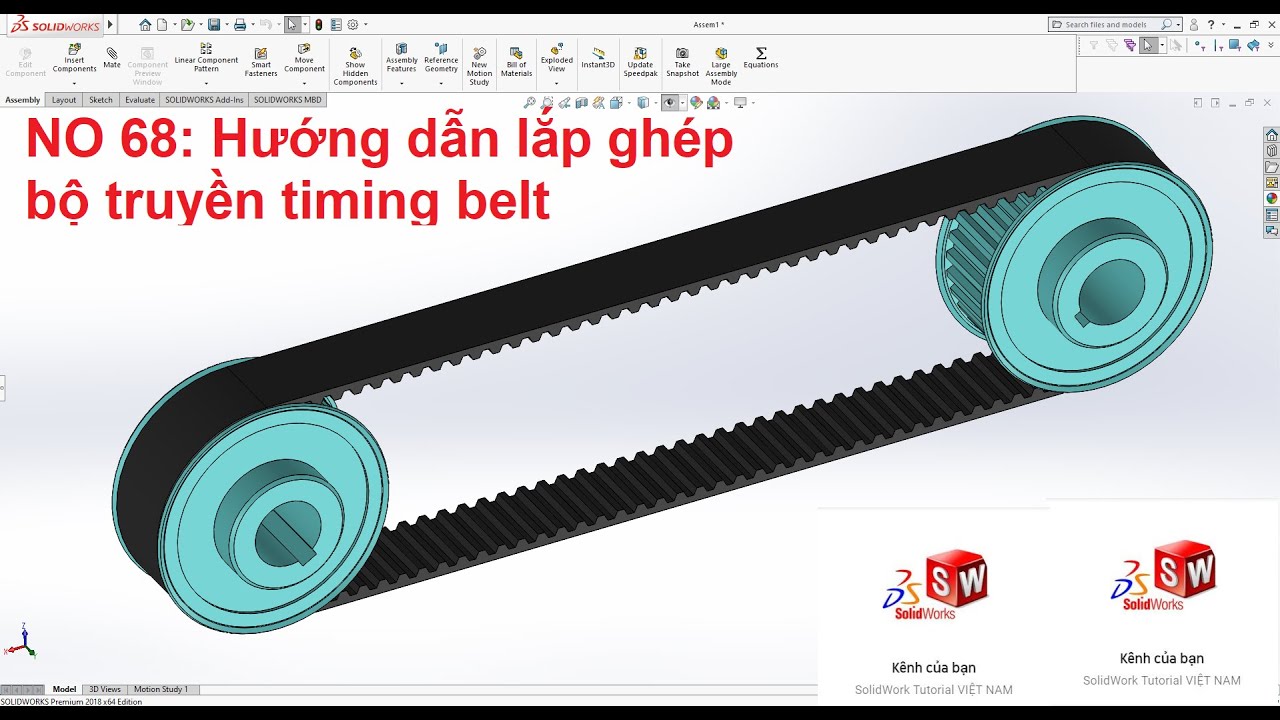 NO 68: Hướng dẫn vẽ lắp ráp TIMING BELT
