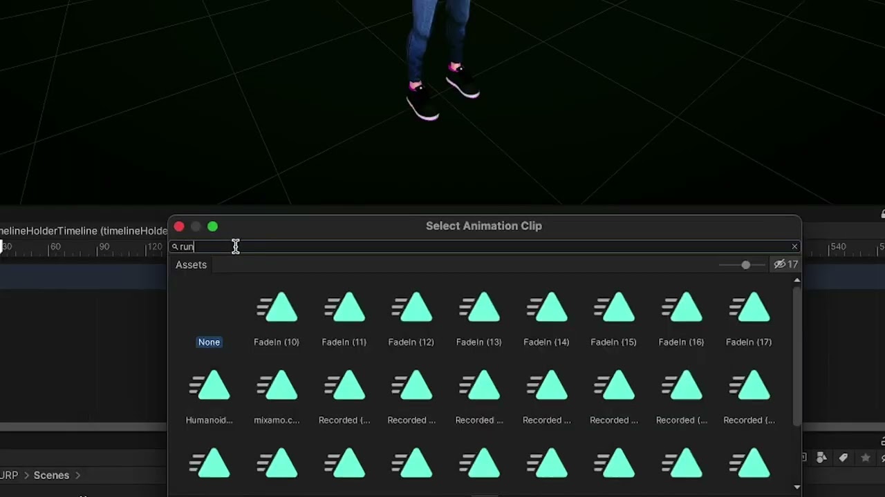 Анимация временной шкалы Unity с персонажами