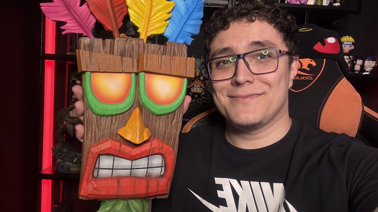 Presente gamer: AKU AKU do Crash feito em impressora 3D