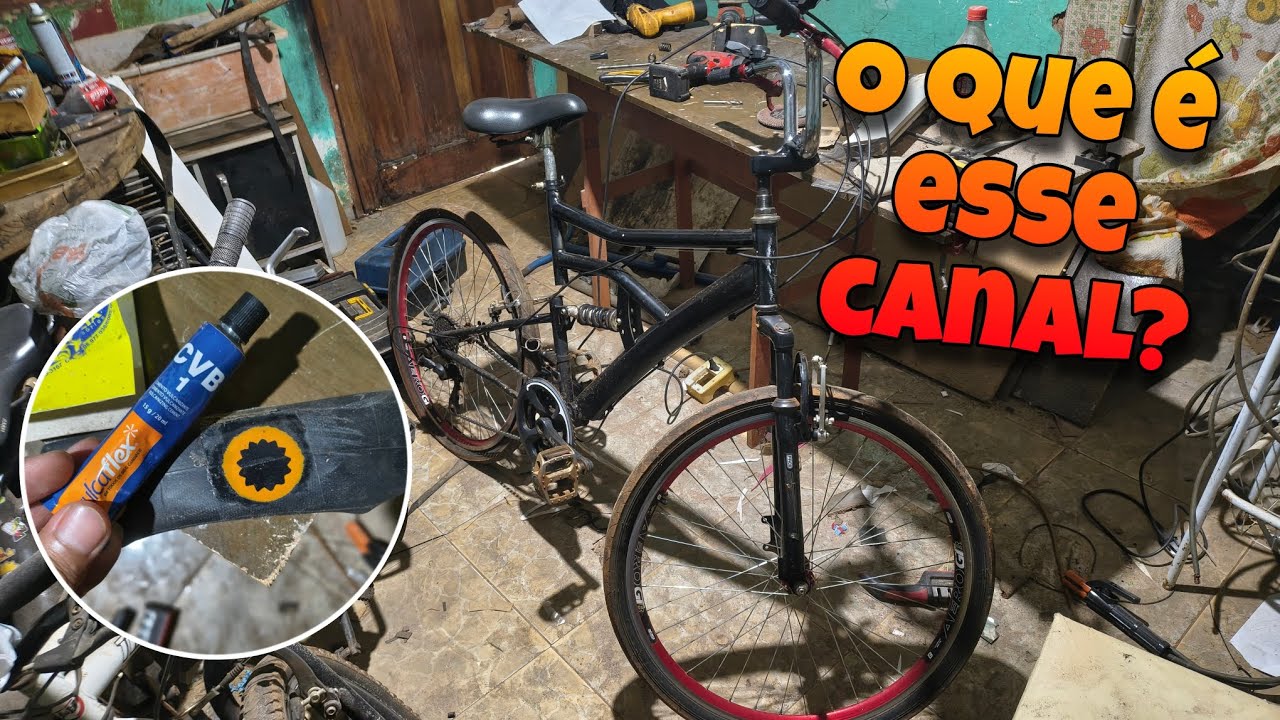 Colando o peneo da minha bicicleta e explicando o que é esse canal 