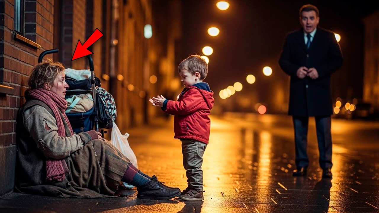 Un uomo ricco ignorò una mendicante — finché suo figlio si fermò: “Papà, è la mamma.”