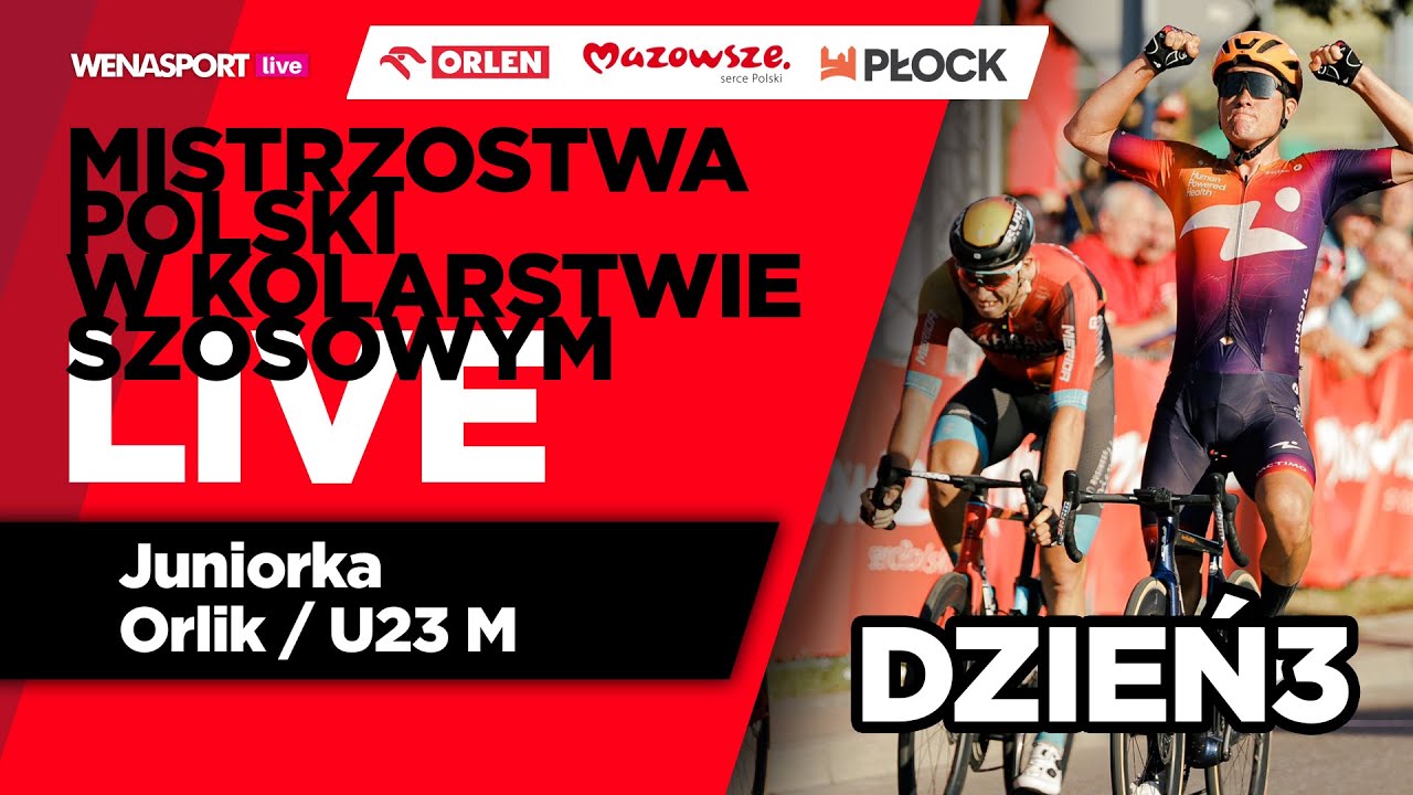 NA ŻYWO DZIEŃ 3 / Mistrzostwa Polski w Kolarstwie Szosowym 2024 / LIVE STREAM
