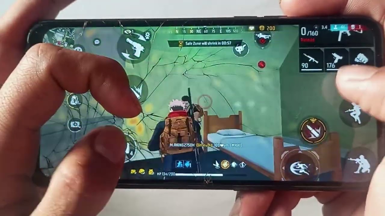 Realme C2 low end device gameplay 🗿#trending #handcam #freefire #mobilephone 