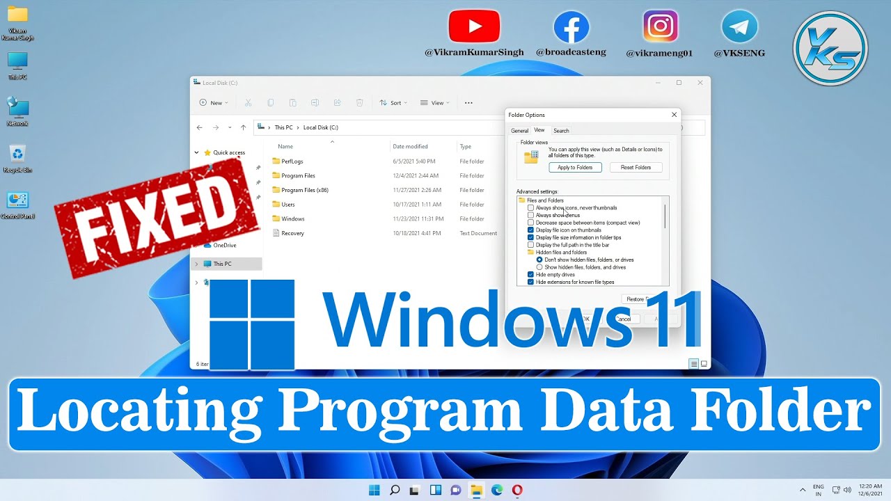 ✅ How To Fix Locating Program Data Folder is Missing in Windows 11