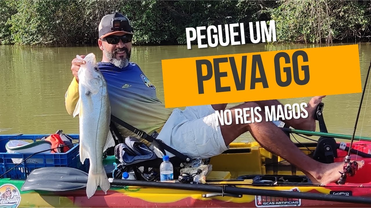 PEGUEI UM ROBALO PEVA GG - Pescaria de robalos no rio Reis Magos #pescaria #youtuber #robalo