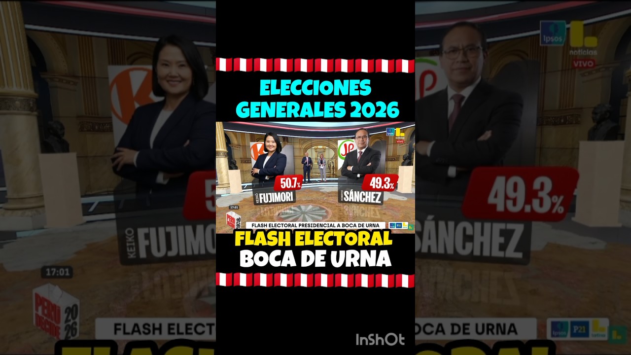 Flash Electoral Boca de Urna Latina Ipsos | PERU GENERAL ELECTIONS 2026 SECOND ROUND Fujimori