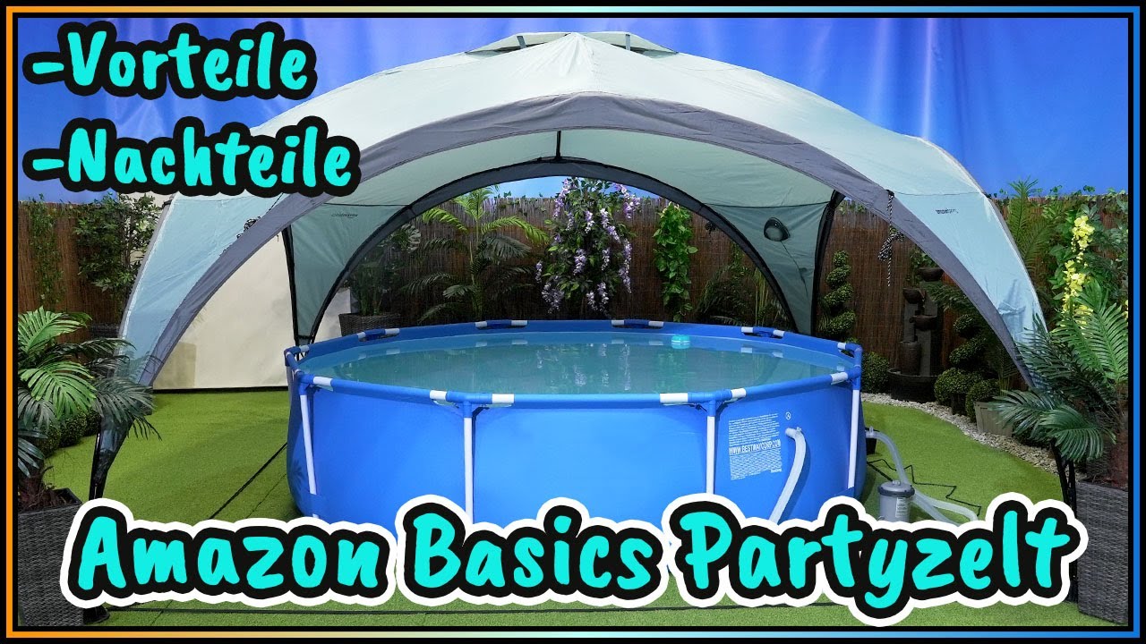 Amazon Basics Partyzelt - auch als Poolzelt bzw. Pooldach für Aufstellpools geeignet?