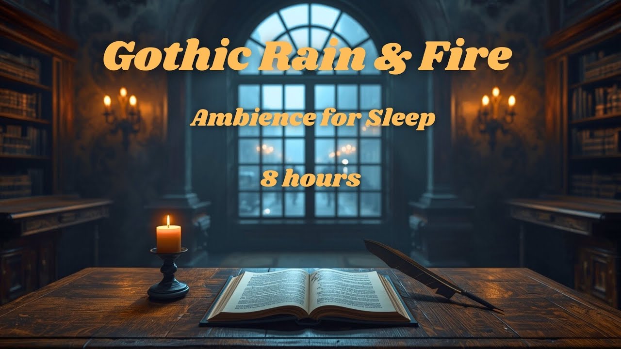 Gothic Rain & Fire  8 Hours Dark Ambience for Deep Sleep No Talking