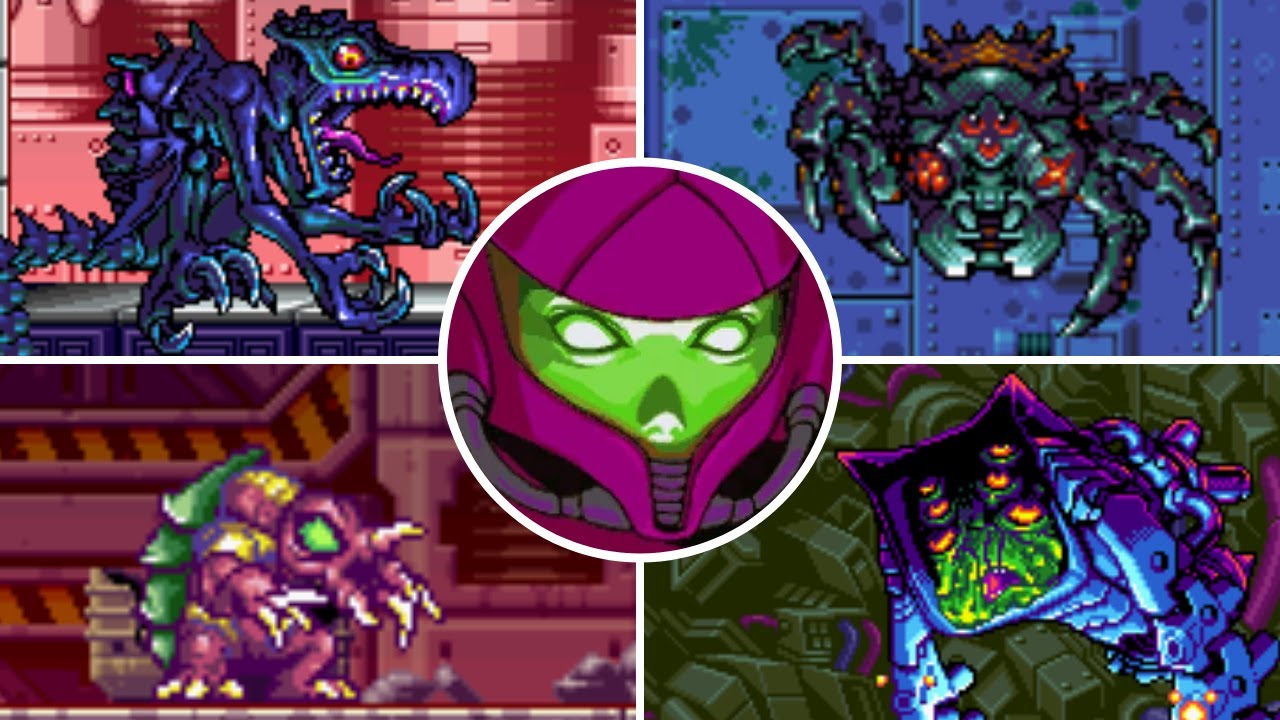 Metroid Fusion (GBA) - All Bosses (No Damage) (Low%)