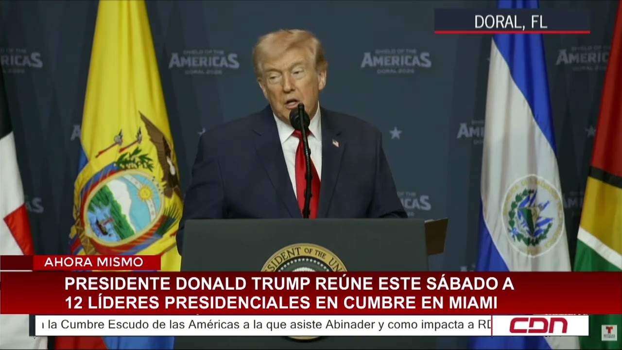 Presidente Donald Trump reúne este sábado a 12 líderes presidenciales en cumbre en Miami