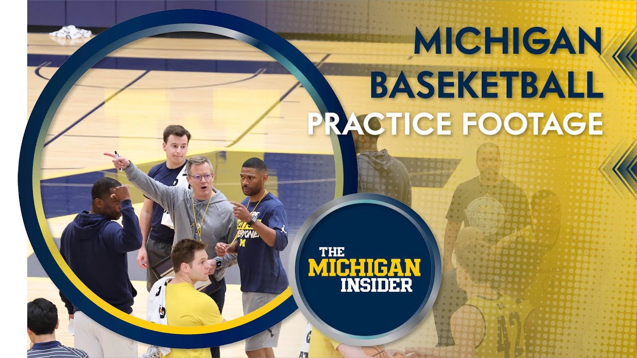Michigan Basketball Practice Footage - 1-on-1 & 3-on-3 full court (high-low cut)