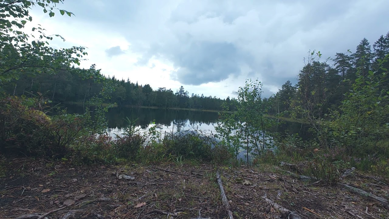 Long shot of small lake