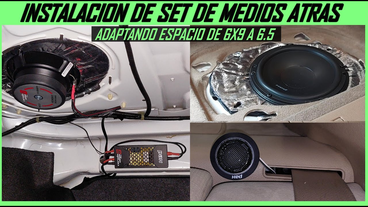 Como instalar set de medios atras sin amplificador (bocinas traseras)