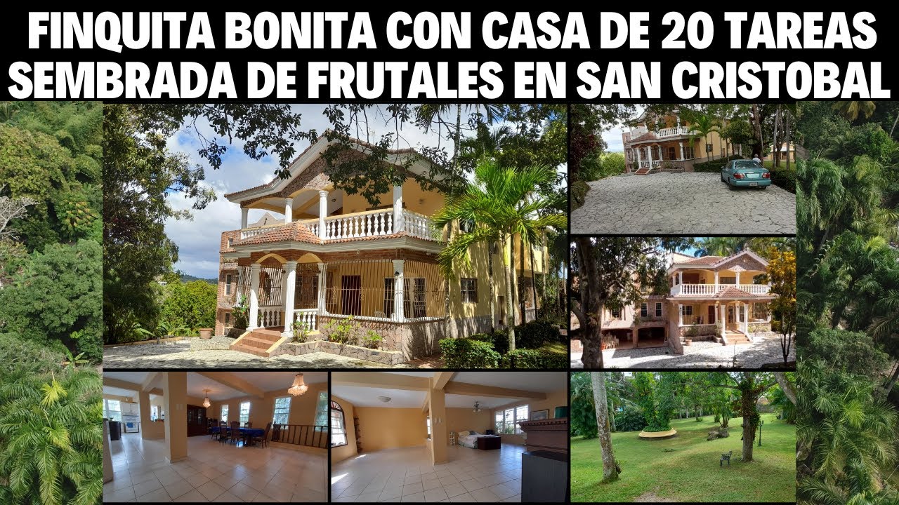 Finquita de 20 Tareas con una Casa Grande y Sembrada de Arboles Frutales en San Cristóbal