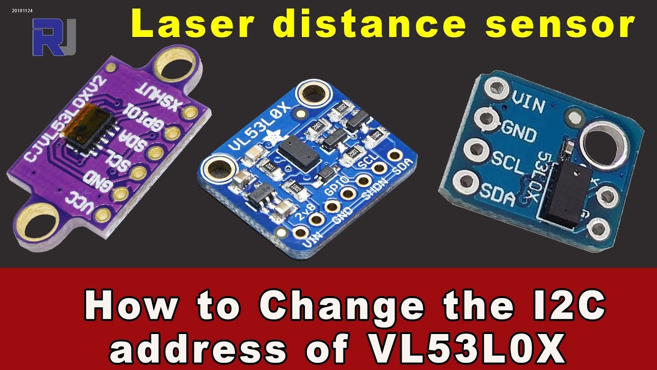 Lesson 84: How to change the I2C address for VL53L0X laser distance sensor RJT145