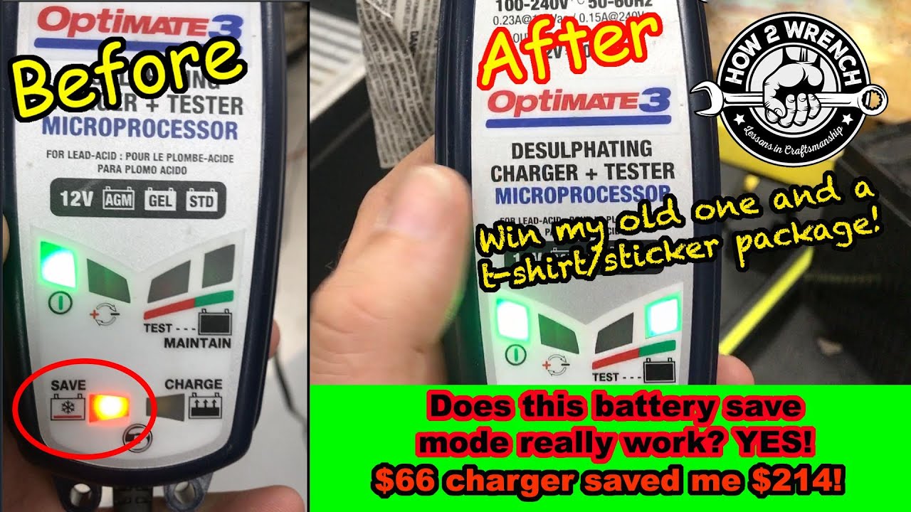 Can a battery charger really save a battery? YES! Saved me $214! Optimate Battery Charger Giveaway!