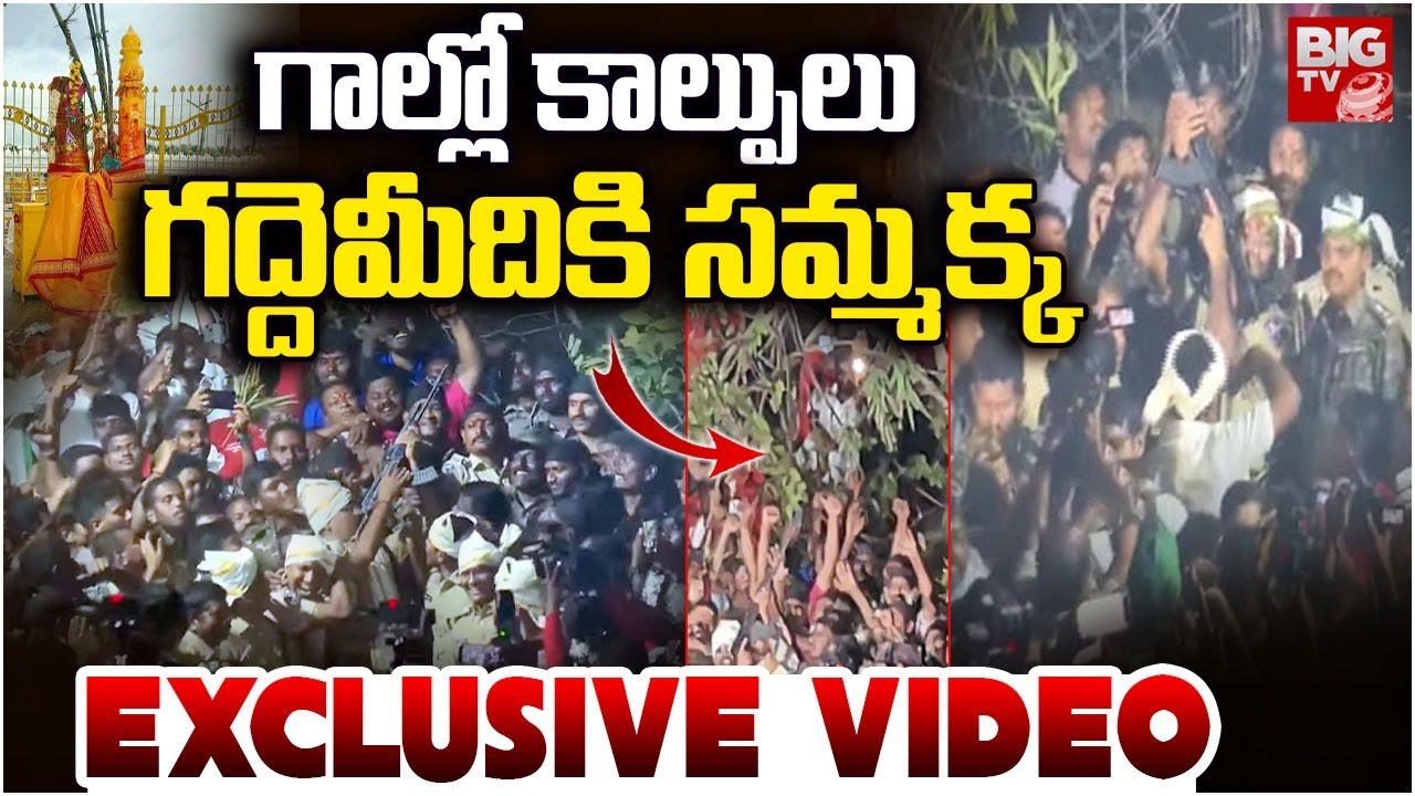 గద్దెమీదికి సమ్మక్క Exclusive Video | Sammakka Arrives at Medaram Gadde | Medaram Jatara 2026
