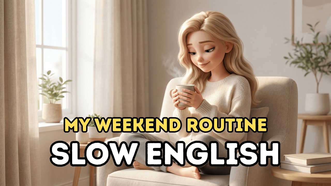 My Relaxing Weekend Routine | Slow English Story for Beginners | A1-A2 Listening Practice