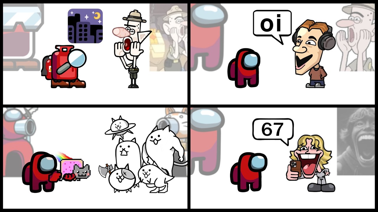 Mini Crewmate Kills Italian Brainrot Characters - Part 1-4 | Among Us