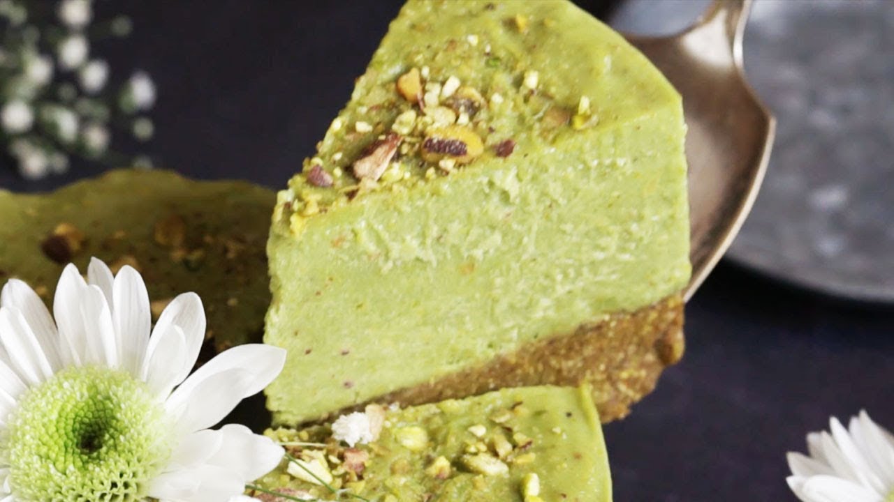 Pistachio & Orange Blossom Raw Avocado Cake