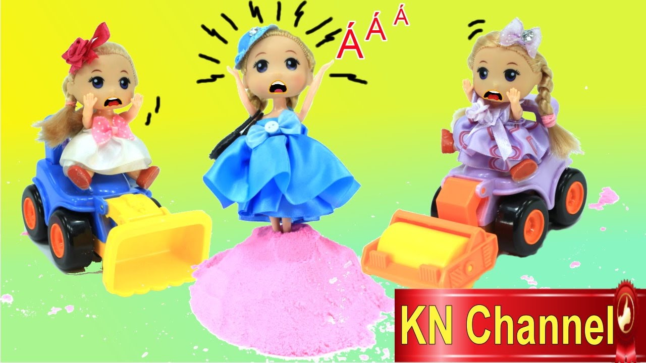 BÚP BÊ CHIBI CHƠI CÁT ĐỘNG LỰC VUI NHỘN | ĐỒ CHƠI XE