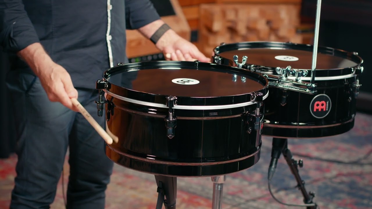 Meinl Percussion Diego Camacho Signature Timbales, Black Diamond - (DC1415) - 1/3