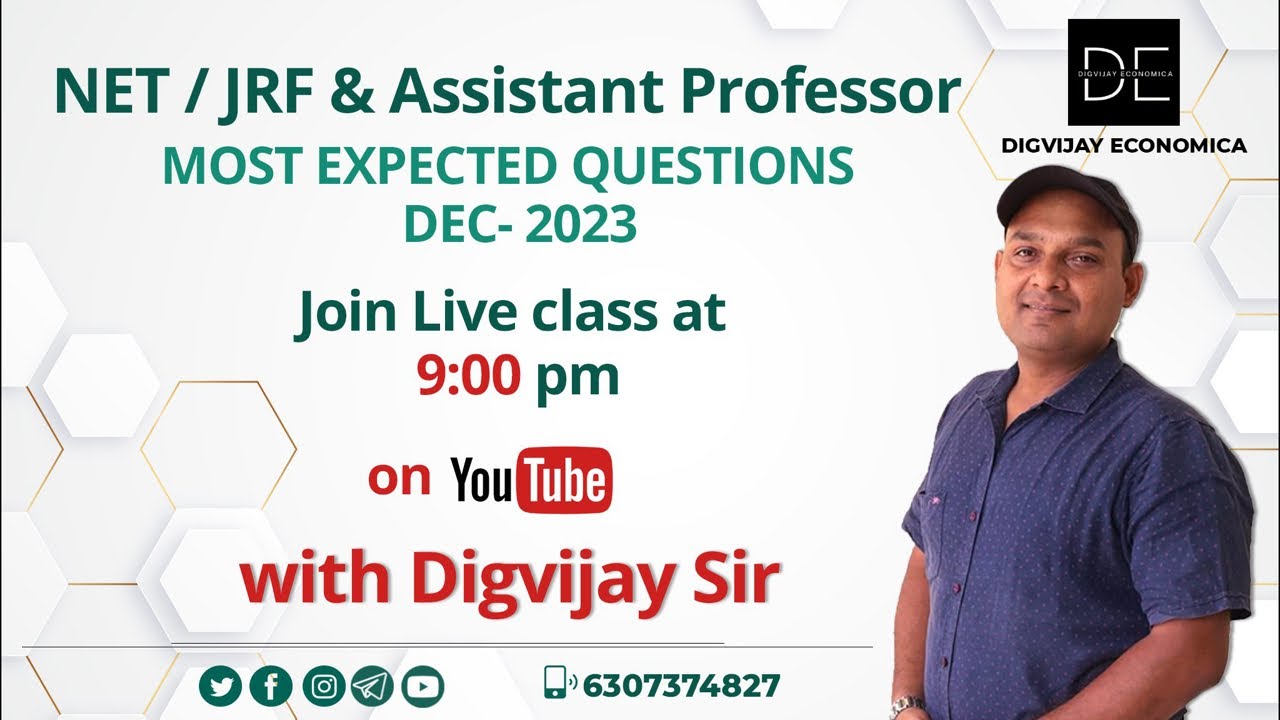 MOST EXPECTED MCQ FOR NET-JRF ECONOMICS|| ASSISTANT PROFESSOR ECONOMICS || NVS || KVS ||