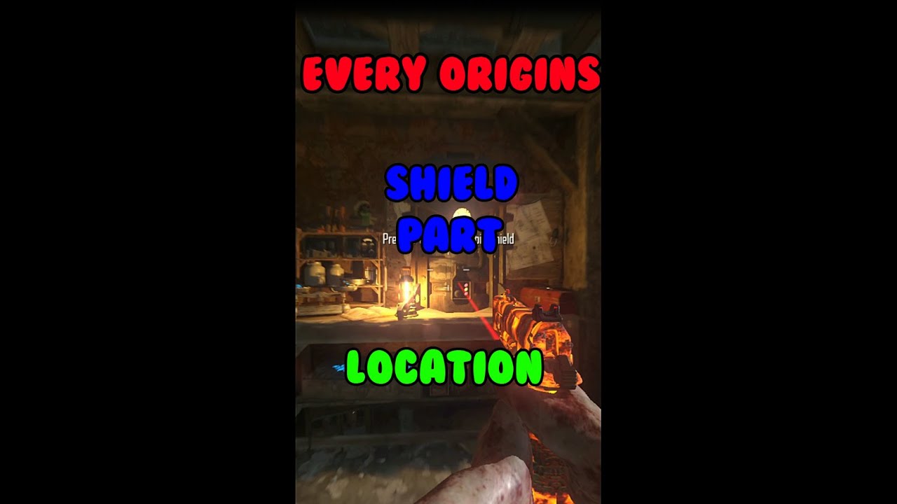 Every Origins Shield Part Location in UNDER 60 SECONDS #shorts #bo3 #cod