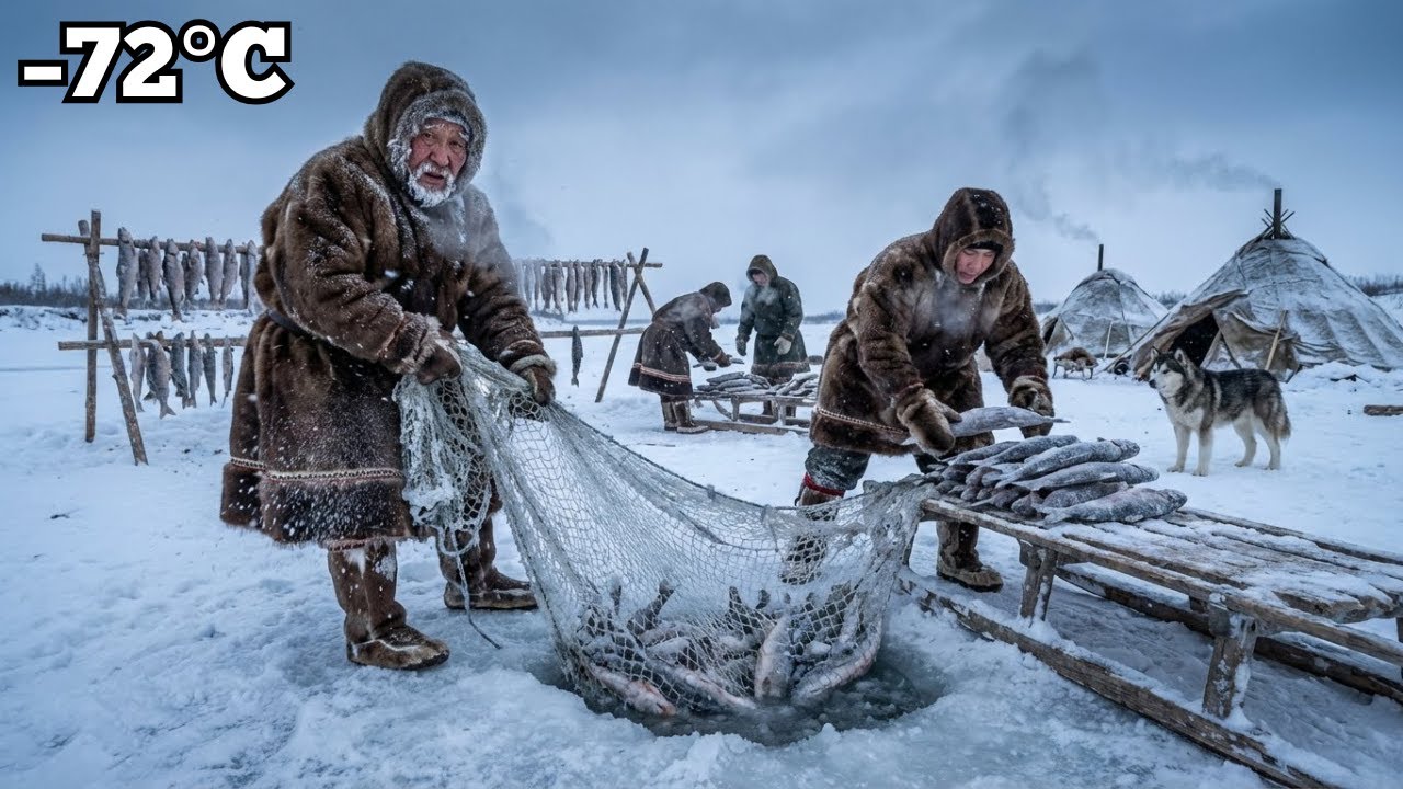 –72°C: Americas Yakut Tribe: 10,000kg Fish Hoard & Wolf-Pack Clash in Blizzard