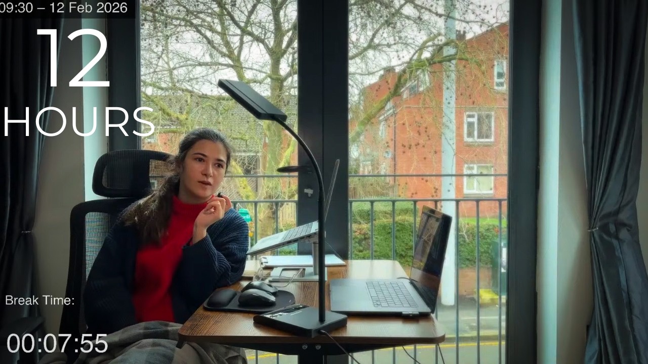 12-Hour LIVE Study With Me 🎓 | Cozy UK Ambience | Custom Pomodoro Timer | Deep Work Mode