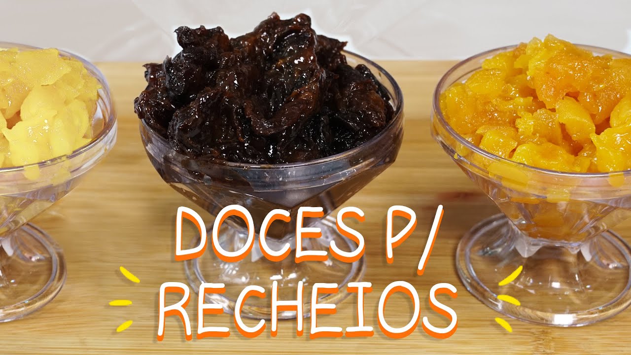 3 DOCES BASES PARA RECHEIOS / ABACAXI - AMEIXA - DAMASCO
