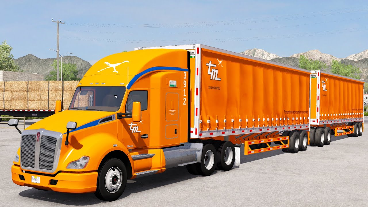 Transportando Cerveza Tecate Transportes Monterrey Doble Remolque Tepachero Kenworth T680 Modular
