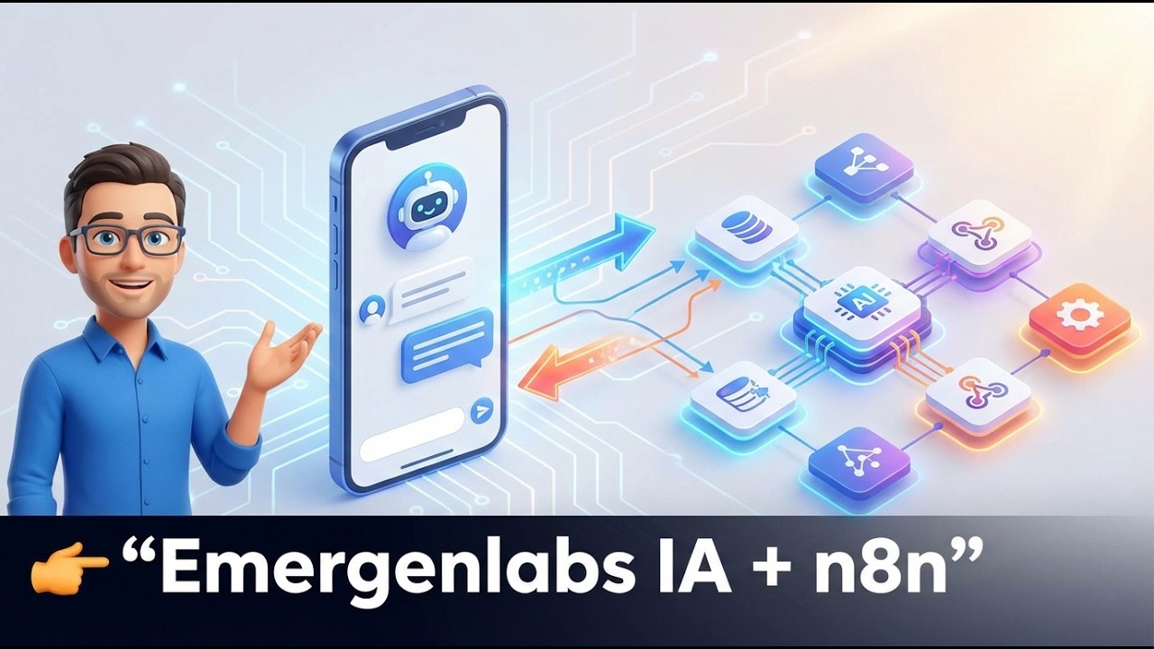 Crea una app m&oacute;vil con Emergent labs IA conectada a n8n (desde texto)