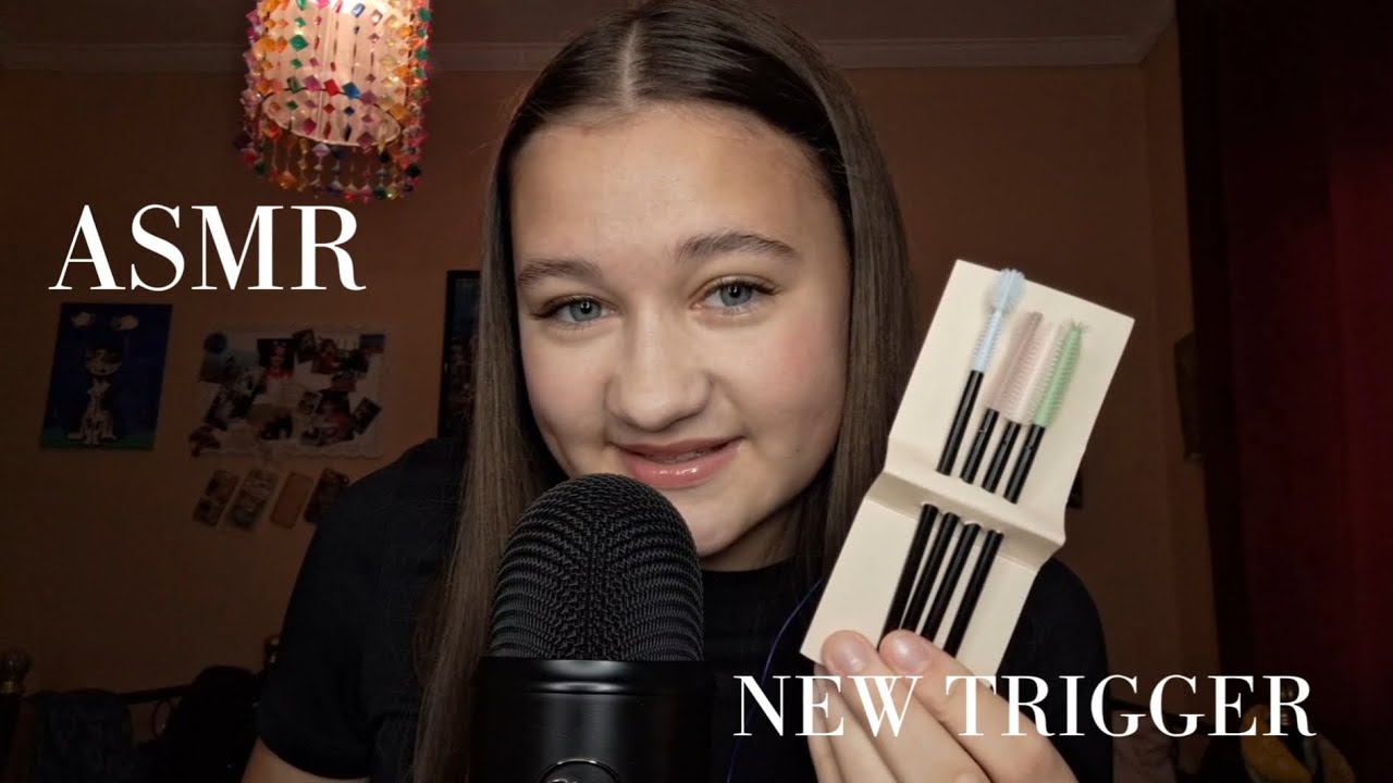 ASMR mit meinen Neuen Triggern zum Einschlafen😴(Wimpernbürstchen, Massageball, Orbeezkissen)🩷