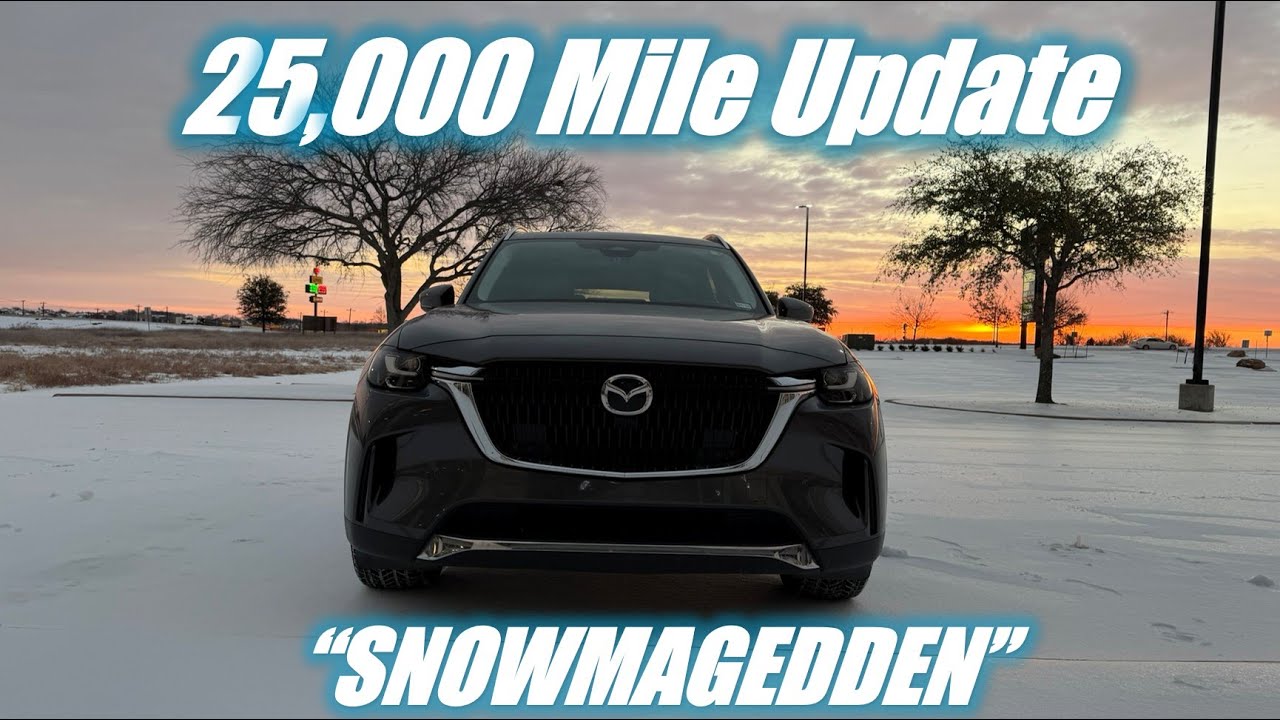 25 000 миль на моей Mazda CX-90 PHEV (вид от первого лица во время снежного апокалипсиса в Даллас...