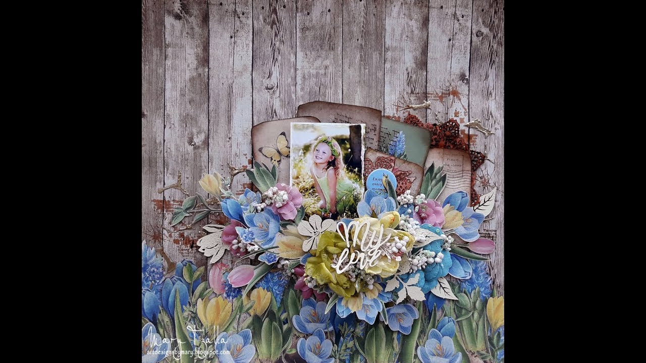 Step-by-Step Tutorial Mixed Media Layout ''My Love'' for Fabrika Decoru