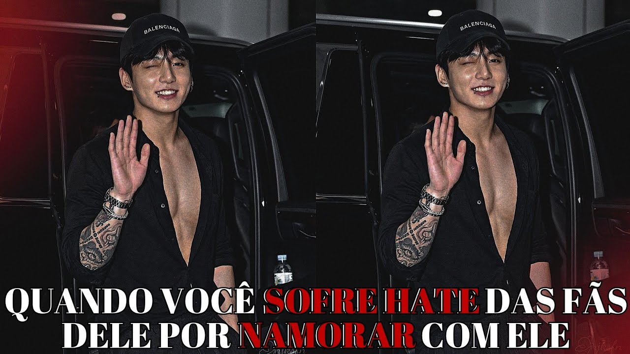 IMAGINE JUNGKOOK 💔 Quando você sofre hate das fãs dele por namorar com ele