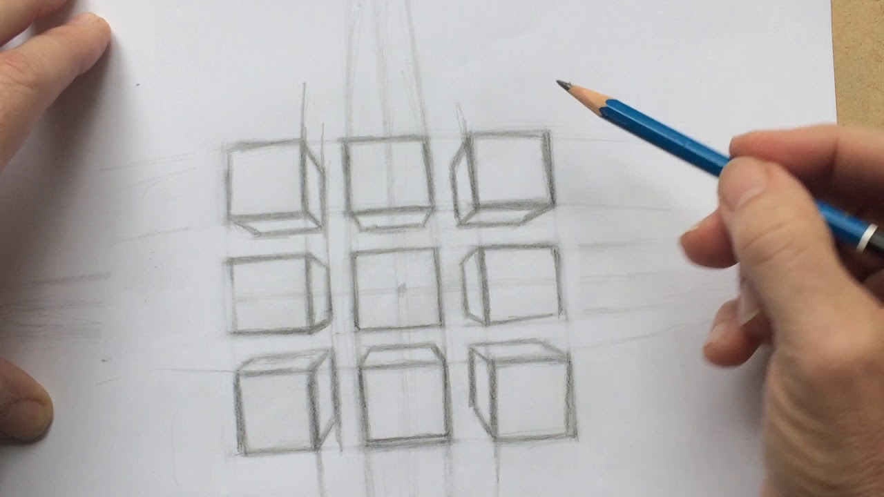 Perspective Drawing - Blocks Up Down Left & Right 03
